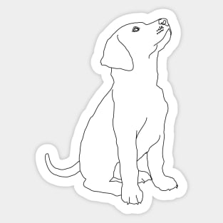 Dog line art Sticker